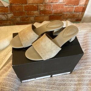 Calvin Klein low block heeled sandals